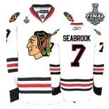 Brent Seabrook Premier White With 2013 Stanley Cup Finals Patch Jersey Size S|M|L|XL|XXL|XXXL|XXXXL