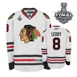 Nick Leddy White Premier With 2013 Stanley Cup Finals Patch Jersey Size S|M|L|XL|XXL|XXXL|XXXXL
