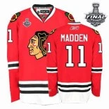 John Madden Authentic Red Home With 2013 Stanley Cup Finals Patch Jersey Size S|M|L|XL|XXL|XXXL|XXXXL