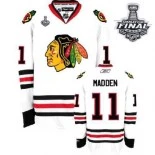 John Madden Authentic White With 2013 Stanley Cup Finals Patch Jersey Size S|M|L|XL|XXL|XXXL|XXXXL