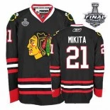 Stan Mikita Authentic Black With 2013 Stanley Cup Finals Patch Jersey Size S|M|L|XL|XXL|XXXL|XXXXL