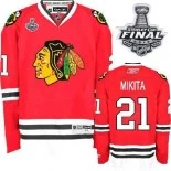 Stan Mikita Authentic Red Home With 2013 Stanley Cup Finals Patch Jersey Size S|M|L|XL|XXL|XXXL|XXXXL