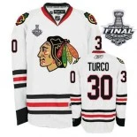 Marty Turco White Authentic With 2013 Stanley Cup Finals Patch Jersey Size S|M|L|XL|XXL|XXXL|XXXXL