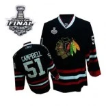Brian Campbell Authentic Black With 2013 Stanley Cup Finals Patch Jersey Size S|M|L|XL|XXL|XXXL|XXXXL