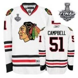 Brian Campbell Authentic White With 2013 Stanley Cup Finals Patch Jersey Size S|M|L|XL|XXL|XXXL|XXXXL