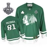Marian Hossa Authentic Green St Pattys Day With 2013 Stanley Cup Finals Patch Jersey Size S|M|L|XL|XXL|XXXL|XXXXL
