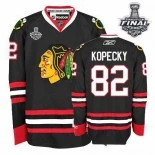 Tomas Kopecky Authentic Black With 2013 Stanley Cup Finals Patch Jersey Size S|M|L|XL|XXL|XXXL|XXXXL