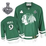 Bobby Hull Authentic Green St Pattys Day With 2013 Stanley Cup Finals Patch Jersey Size S|M|L|XL|XXL|XXXL|XXXXL