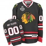 Women's Chicago Blackhawks Black Authentic Customized Jersey