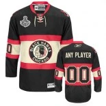 Reebok EDGE Chicago Blackhawks Customized Black New Third Authentic Jersey (MEN & YOUTH)