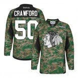 Chicago Blackhawks #50 Youth Corey Crawford Premier Camo Veteran's Day Practice Jersey Cheap For Sale Small/Medium|Large/Extra Large