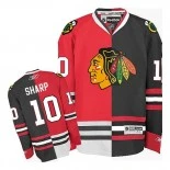 Chicago Blackhawks #10 Patrick Sharp Premier Split Fashion Black Red Jersey Cheap For Sale 48/M|50/L|52/XL|54/XXL|56/XXXL