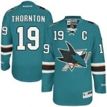 San Jose Sharks #19 Joe Thornton Premier Home Teal Green Jersey - Blackhawks Player Jersey