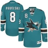 San Jose Sharks #8 Joe Pavelski Premier Home Teal Green Jersey - Blackhawks Player Jersey