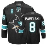 San Jose Sharks #8 Joe Pavelski Authentic Third Black Jersey - Blackhawks Player Jersey