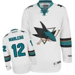 San Jose Sharks #12 Patrick Marleau Premier Away White Jersey - Blackhawks Player Jersey