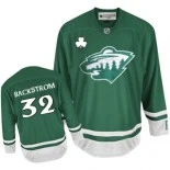Minnesota Wild #32 Niklas Backstrom Premier Green St Patty's Day Jersey - Blackhawks Player Jersey