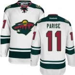 Minnesota Wild #11 Zach Parise Premier Away White Jersey - Blackhawks Player Jersey