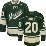 Minnesota Wild #20 Ryan Suter Authentic Third Green Jersey - Blackhawks Player Jersey