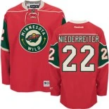 Minnesota Wild #22 Nino Niederreiter Premier Home Red Jersey - Blackhawks Player Jersey