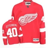 Detroit Red Wings #40 Henrik Zetterberg Authentic Home Red Jersey - Blackhawks Player Jersey