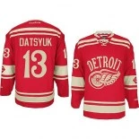 Detroit Red Wings #13 Pavel Datsyuk Authentic 2014 Winter Classic Red Jersey - Blackhawks Player Jersey