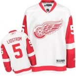Detroit Red Wings #5 Nicklas Lidstrom Premier Away White Jersey - Blackhawks Player Jersey