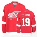 Detroit Red Wings #19 Steve Yzerman Authentic Home Red Jersey - Blackhawks Player Jersey