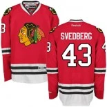 Women's Chicago Blackhawks No.43 Viktor Svedberg Authentic Red Home Jersey Sale Size S/M/L/XL/XXL