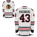 Women's Chicago Blackhawks No.43 Viktor Svedberg Authentic White Road Jersey Sale Size S/M/L/XL/XXL