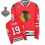 Youth Jonathan Toews Premier Red Home With 2013 Stanley Cup Finals Patch Jersey Size S|M|L|XL