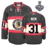 Youth Antti Niemi Premier Black New Third With 2013 Stanley Cup Finals Patch Jersey Size S|M|L|XL