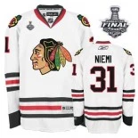 Youth Antti Niemi Premier White With 2013 Stanley Cup Finals Patch Jersey Size S|M|L|XL
