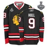 Youth Bobby Hull Premier Black With 2013 Stanley Cup Finals Patch Jersey Size S|M|L|XL