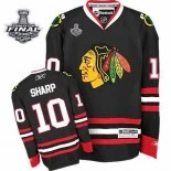 Youth Patrick Sharp Authentic Black With 2013 Stanley Cup Finals Patch Jersey Size S|M|L|XL