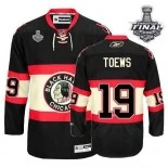 Youth Jonathan Toews Authentic Black New Third With 2013 Stanley Cup Finals Patch Jersey Size S|M|L|XL