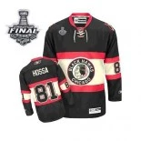 Youth Marian Hossa Authentic Black New Third With 2013 Stanley Cup Finals Patch Jersey Size S|M|L|XL