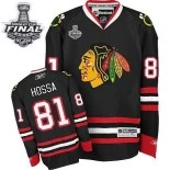 Youth Marian Hossa Authentic White With 2013 Stanley Cup Finals Patch Jersey Size S|M|L|XL