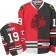 Chicago Blackhawks Jonathan Toews Authentic Red/Black Jersey #19 Red Skull Split Fashion Size 48/M|50/L|52/XL|54/XXL|56/XXXL
